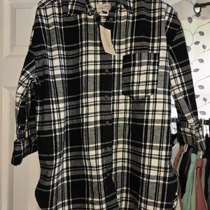 Womens Black & White flannel